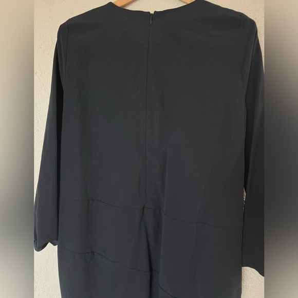 COS Navy Asymmetrical Tiered Panel Dress - Picture 11 of 16